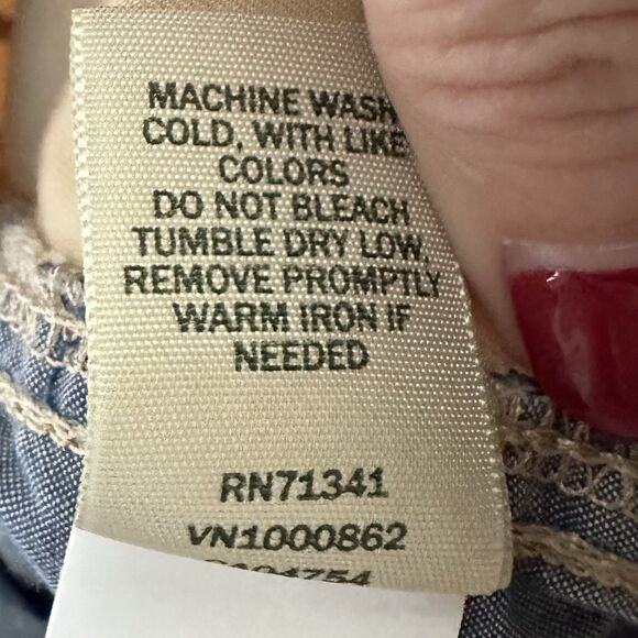 LL Bean Pants Womens 12 Favorite Fit Khaki Tan Straight Leg Hiking Outdoors Camp - Picture 5 of 6